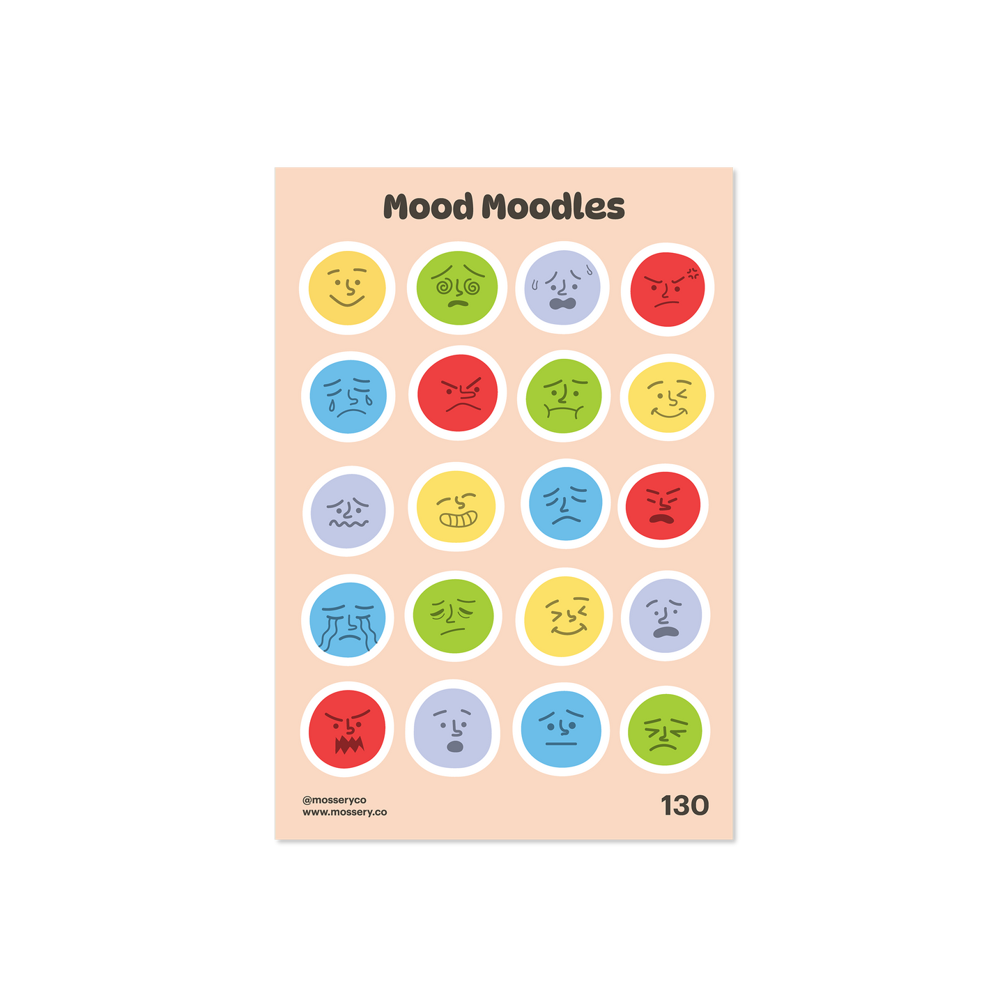 Mossery Stickers: Mood Moodles (STC-130)