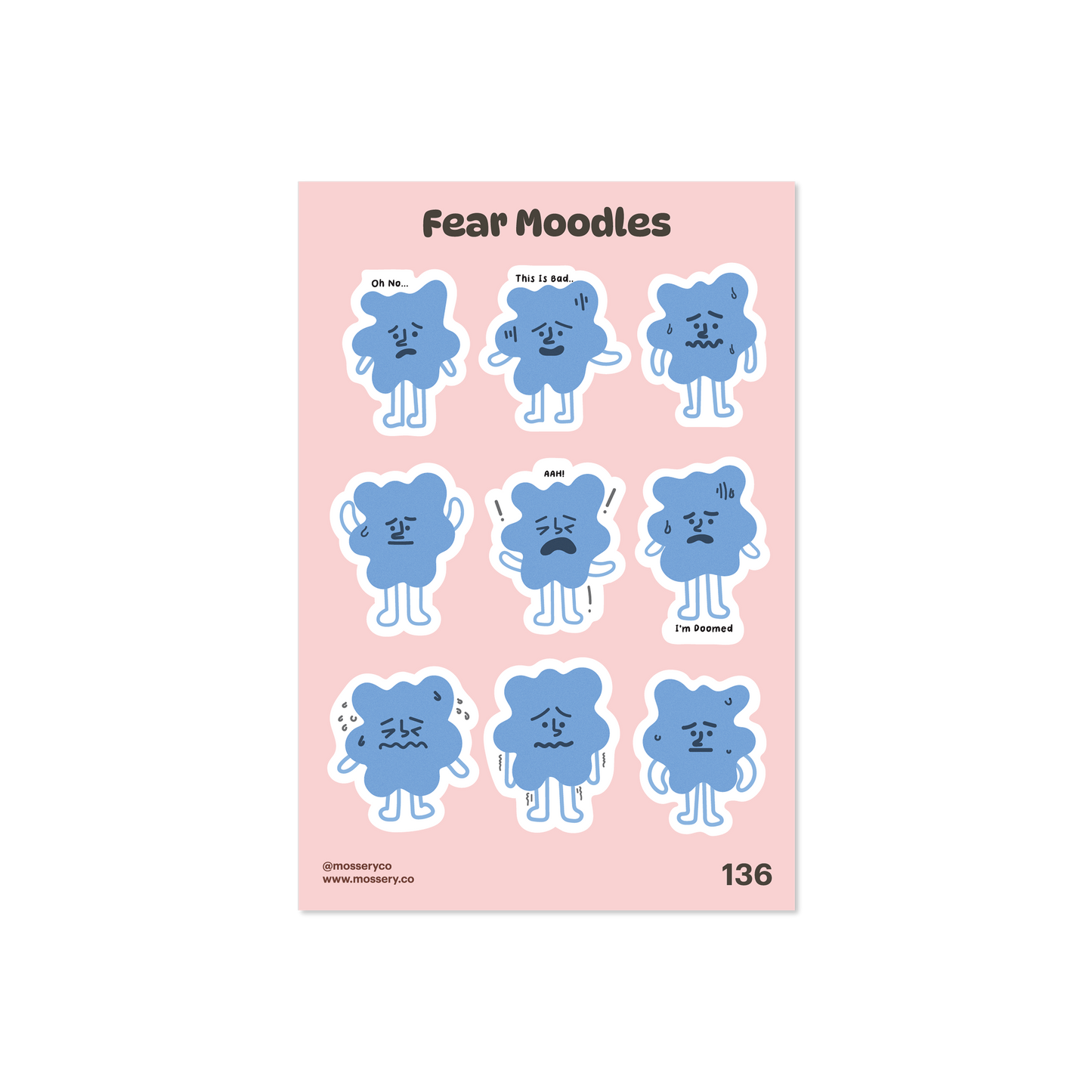 Mossery Stickers: Fear Moodles (STC-136)