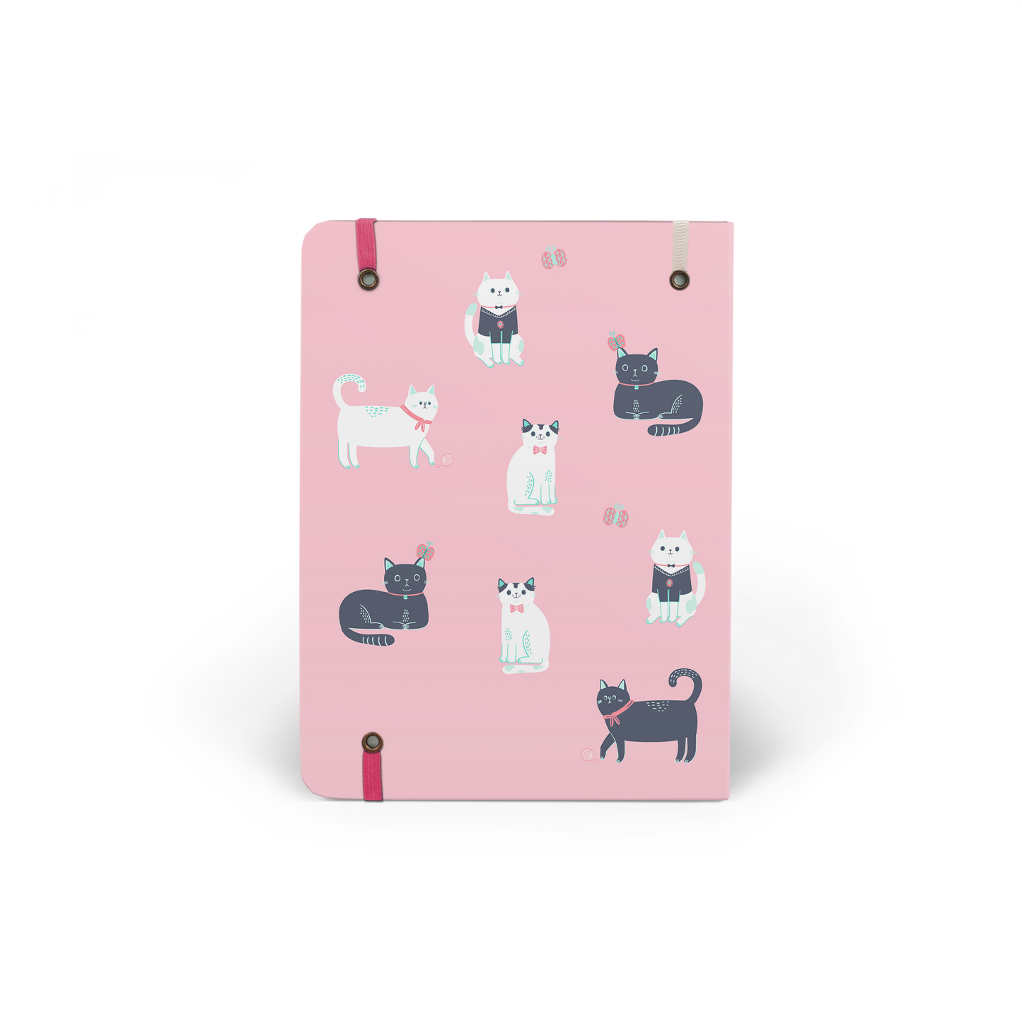 Threadbound Notebook - Cats Pink (MRT_H013-LG)