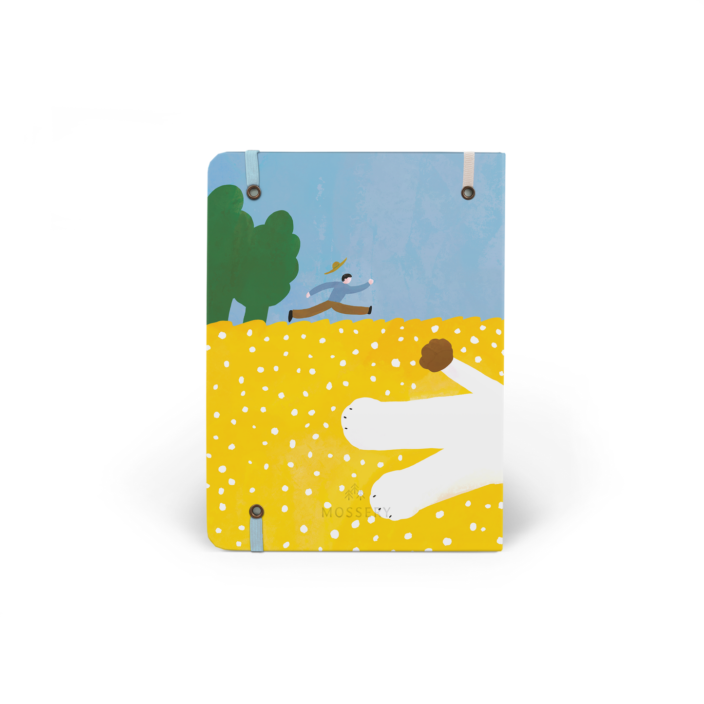 Light Threadbound Notebook - Dog Chase (MLT_H086-LG)