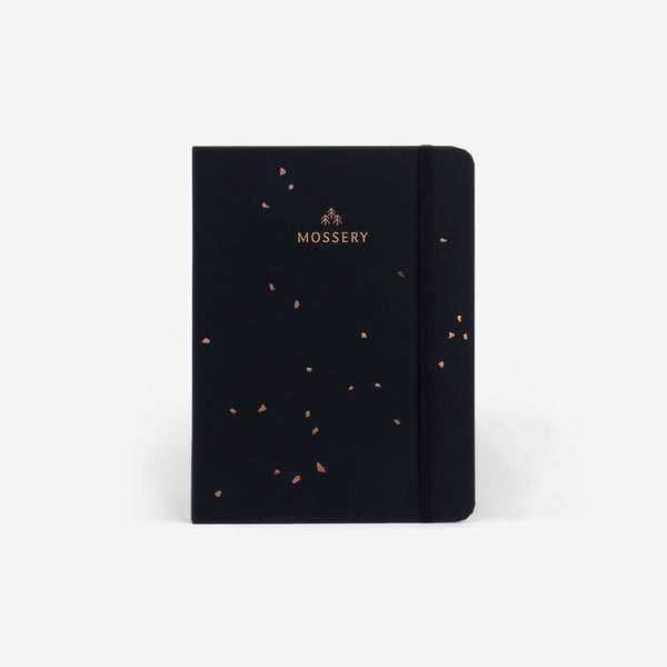 Light Threadbound Notebook - Black Speckle (MLT_H025-LG)