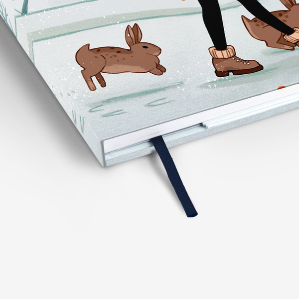Light Threadbound Notebook - Winter Hares (MLT_H100-LG)