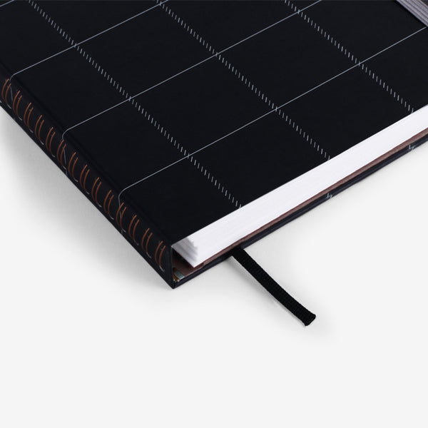 Refillable Wirebound Notebook - Black Plaid (MRT_H053-LG)