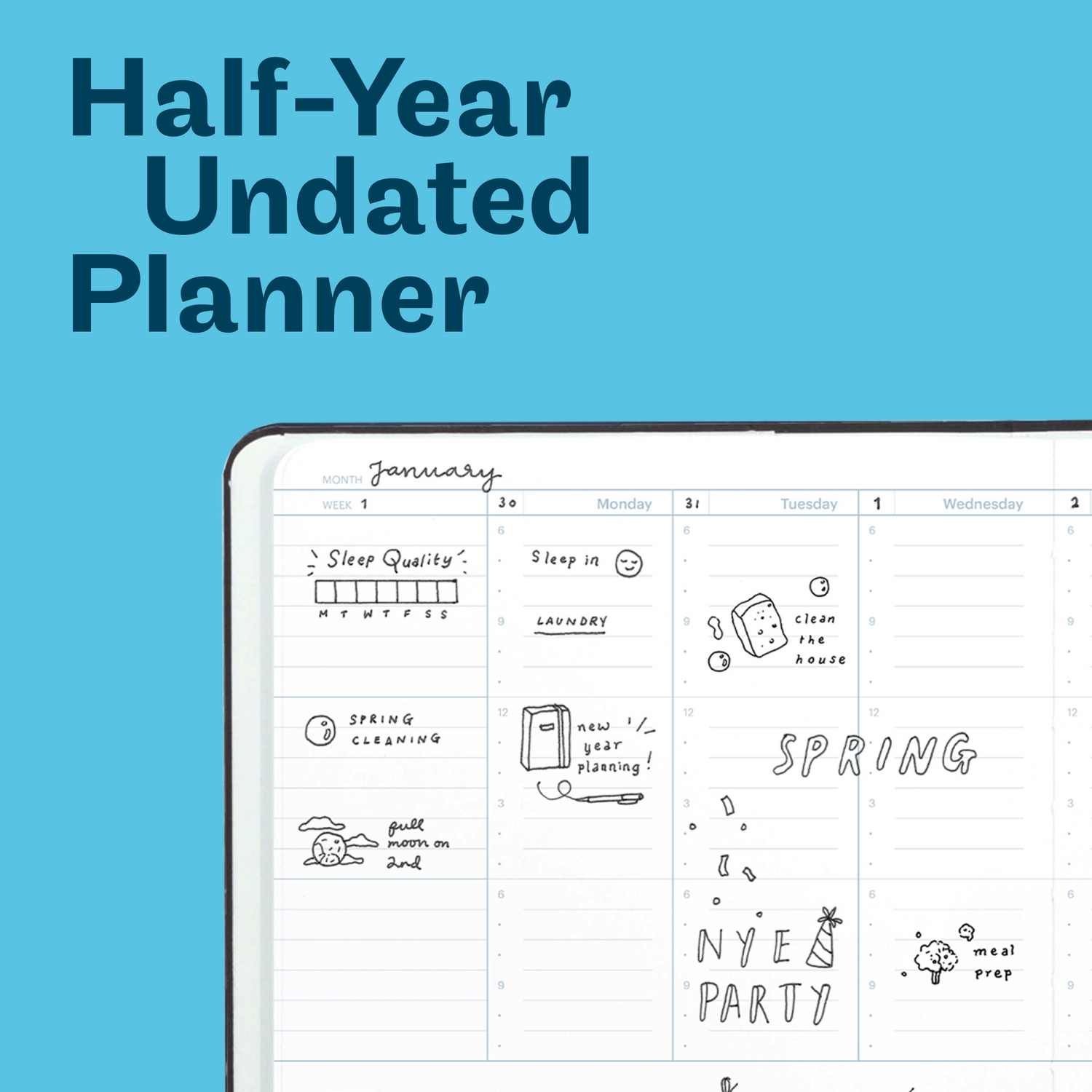Half-Year Undated Planner