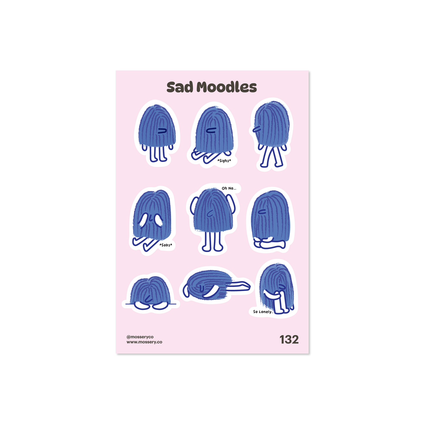 Mossery Stickers: Sad Moodles (STC-132)