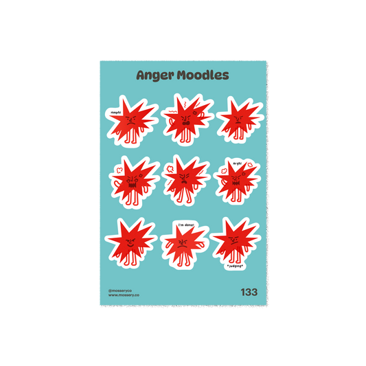 Mossery Stickers: Anger Moodles (STC-133)