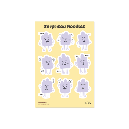 Mossery Stickers: Surprised Moodles (STC-135)