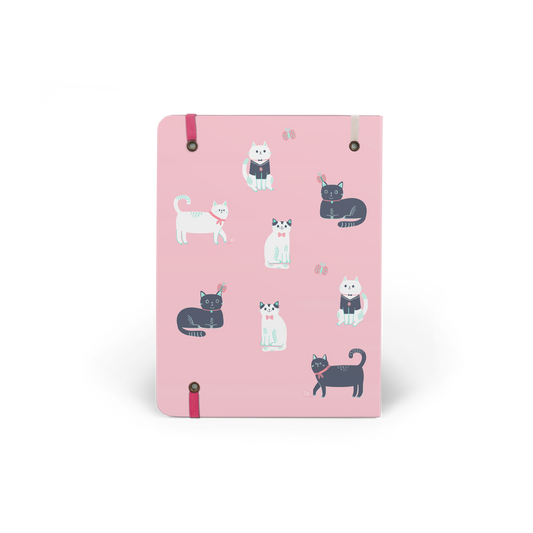 Refillable Wirebound Sketchbook - Cats Pink (MRT_H013-LG)