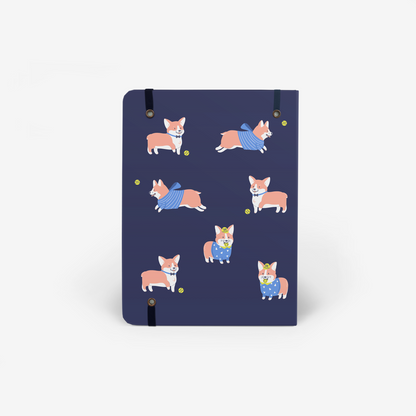 Refillable Wirebound Notebook - Corgi Navy (MRT_H030-LG)