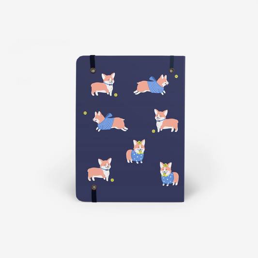 Refillable Wirebound Notebook - Corgi Navy (MRT_H030-LG)