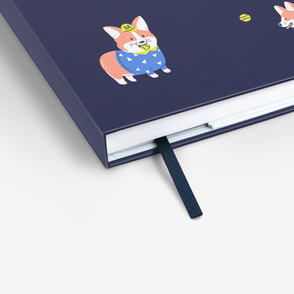 Threadbound Notebook - Corgi Navy (MRT_H030-LG)