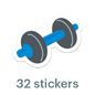 Mossery Stickers: Dumbbell (STC-005)
