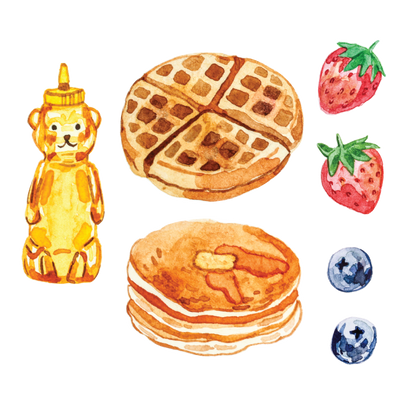 Artist Series Stickers: Waffles, Pancakes, Honey (STC-510)