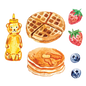 Artist Series Stickers: Waffles, Pancakes, Honey (STC-510)