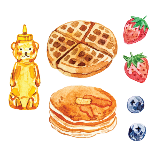 Artist Series Stickers: Waffles, Pancakes, Honey (STC-510)