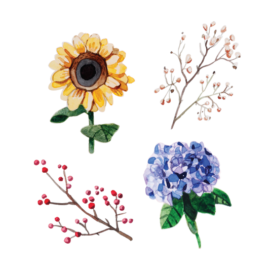 Artist Series Stickers: Sunflowers, Hydrangeas (STC-515)