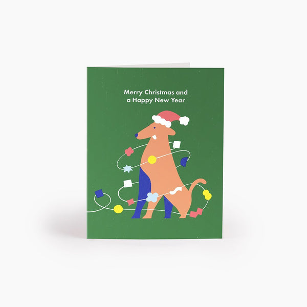 Santa's Pup Greeting Card