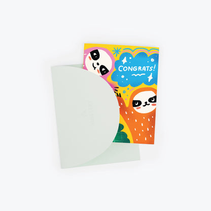 Sloth Surprise Greeting Card