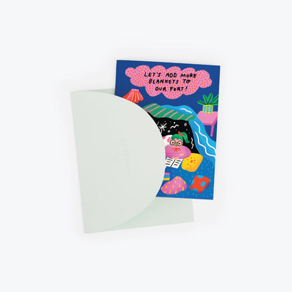Blanket Fort Greeting Card
