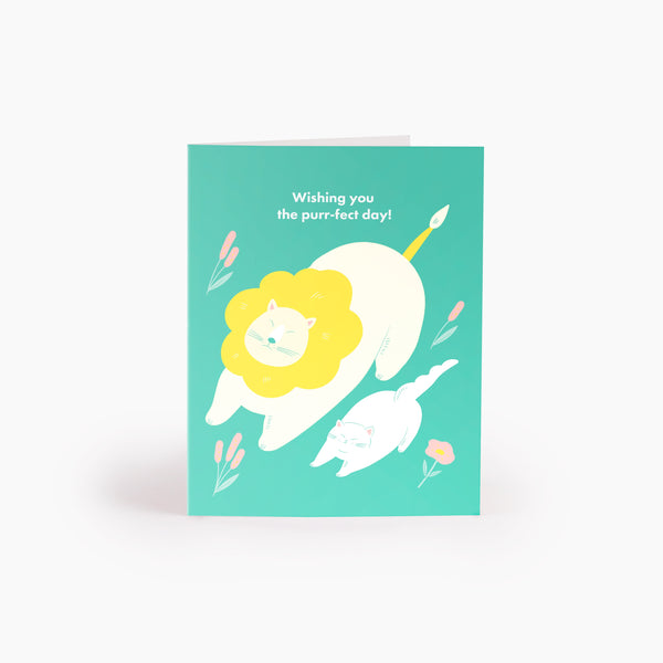 Purrfect Stretch Greeting Card