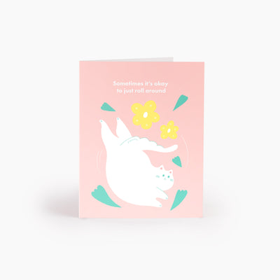 Whirl Cat Greeting Card