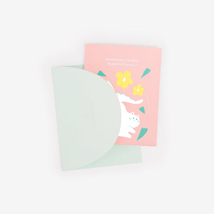 Whirl Cat Greeting Card