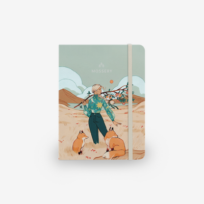 Light Threadbound Notebook - Autumn Foxes (MLT_H079-LG)