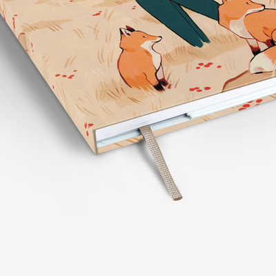 Light Threadbound Notebook - Autumn Foxes (MLT_H079-LG)