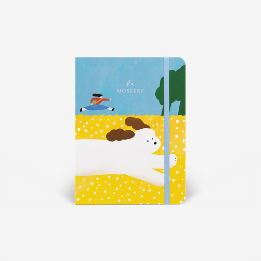 Light Threadbound Notebook - Dog Chase (MLT_H086-LG)