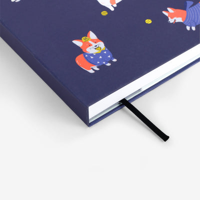 Threadbound Notebook - Corgi Navy (MRT_H030-LG)