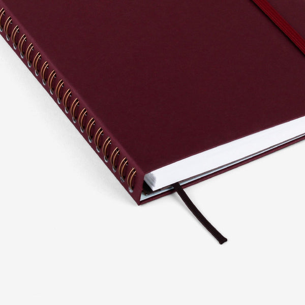 Refillable Undated Planner - Plain Burgundy (MRT_H038-LG)