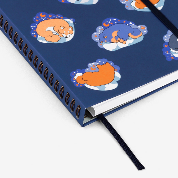 Refillable Wirebound Notebook - Sleepy Shiba (MRT_H064-LG)