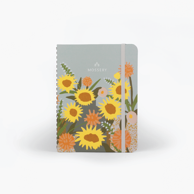 Refillable Wirebound Notebook - Sunflowers (MRT_H063-LG)