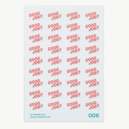 Mossery Stickers: Good Job (STC-006)
