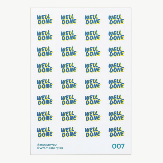 Mossery Stickers: Well Done (STC-007)