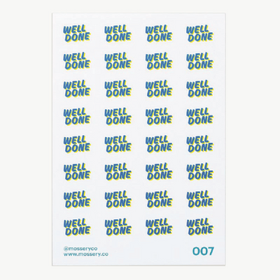 Mossery Stickers: Well Done (STC-007)